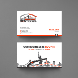 Business Card Design by chandrayaan.creative for New York Boom Trucks Inc | Design: #28247394