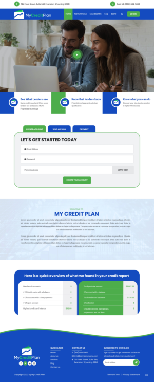 My Credit Plan Quick View Page | Web-Design von pb