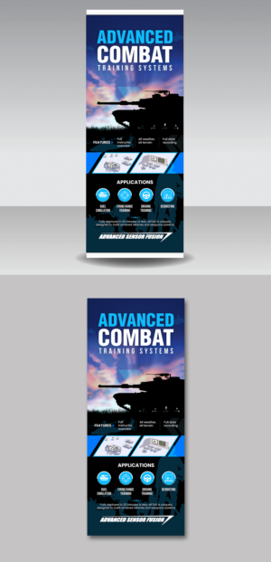 Defense contractor needs a roll-up for an exhibition