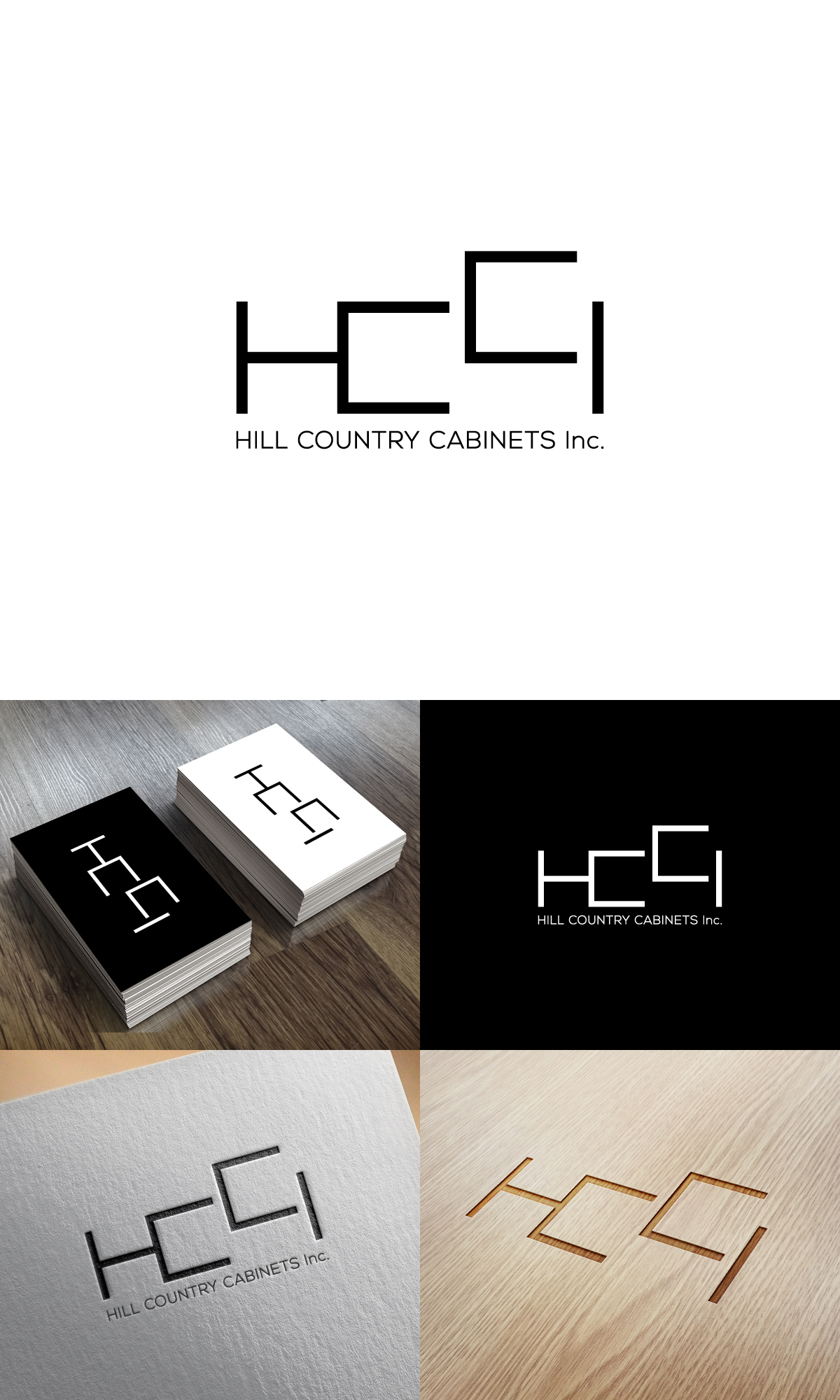 Logo-Design von NineOwl für Hill Country Cabinets Inc | Design #28257705