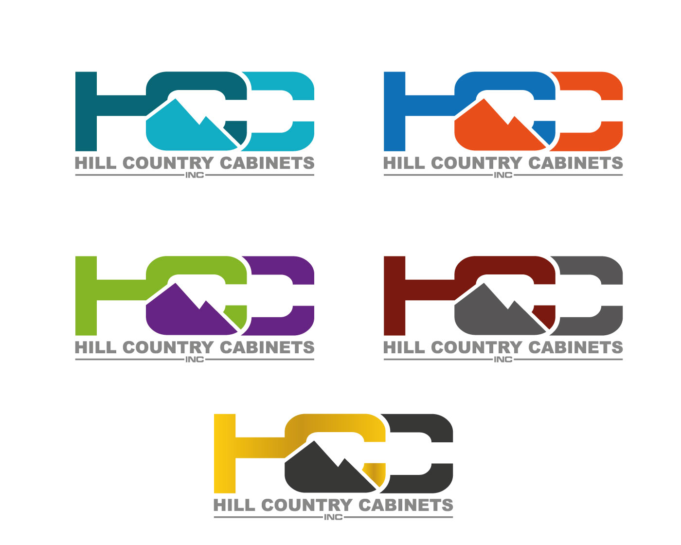 Logo-Design von Rubia@ für Hill Country Cabinets Inc | Design #28256508