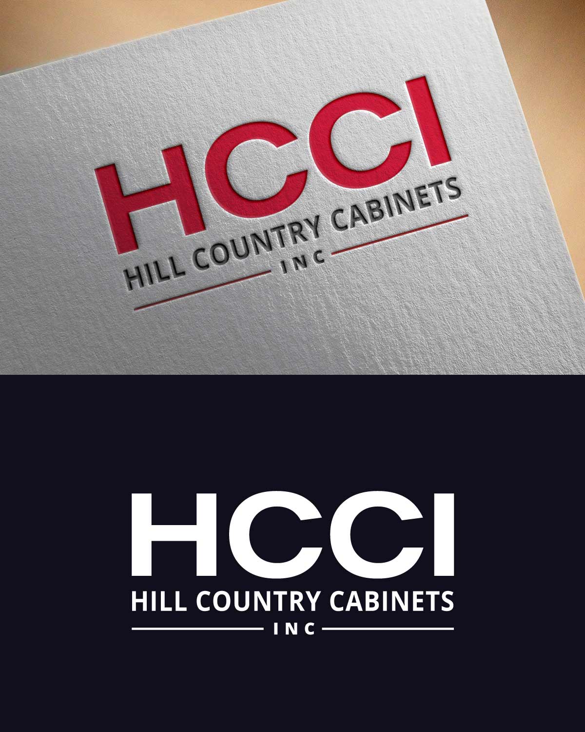 Diseño de Logo por CreativeFeather para Hill Country Cabinets Inc | Diseño #28285696