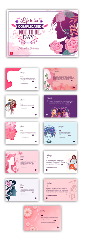 International Womens Day note card | Stationery Design by debdesign