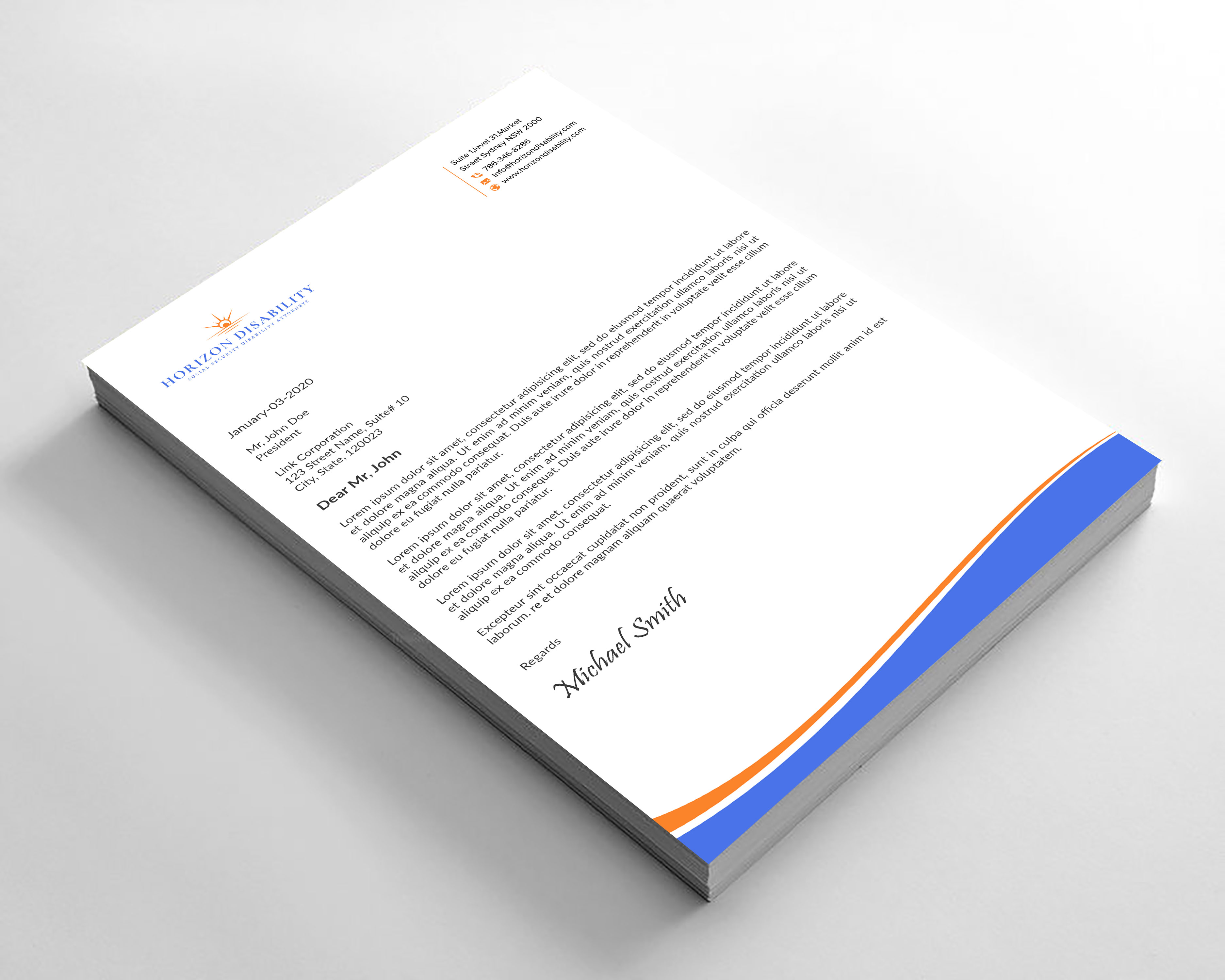 Letterhead Design by sadikul islam for this project | Design #28275757