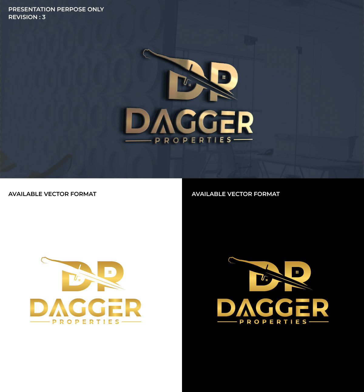 Logo Design by RS_Design for Dagger Properties | Design #28269507