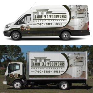 Truck wrap for business Classic design  but eye catching | Car Wrap Design by Yoga Tri