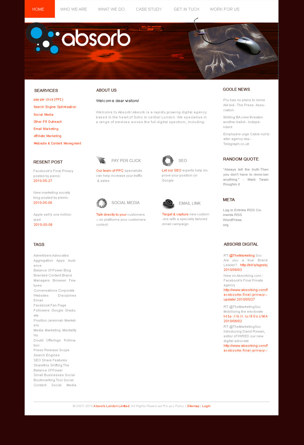 Web Design by Sidharth Singh for Absorb London | Design #69093