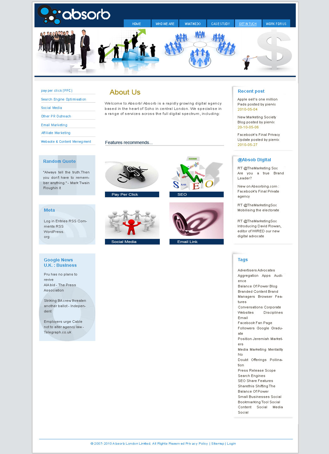 Web Design by Sidharth Singh for Absorb London | Design #69094