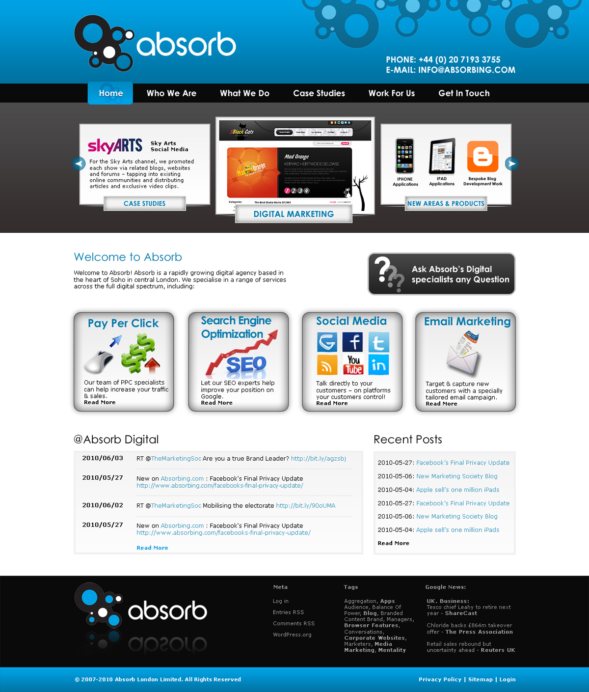 Web Design by LogoDesigns.ae for Absorb London | Design #67937