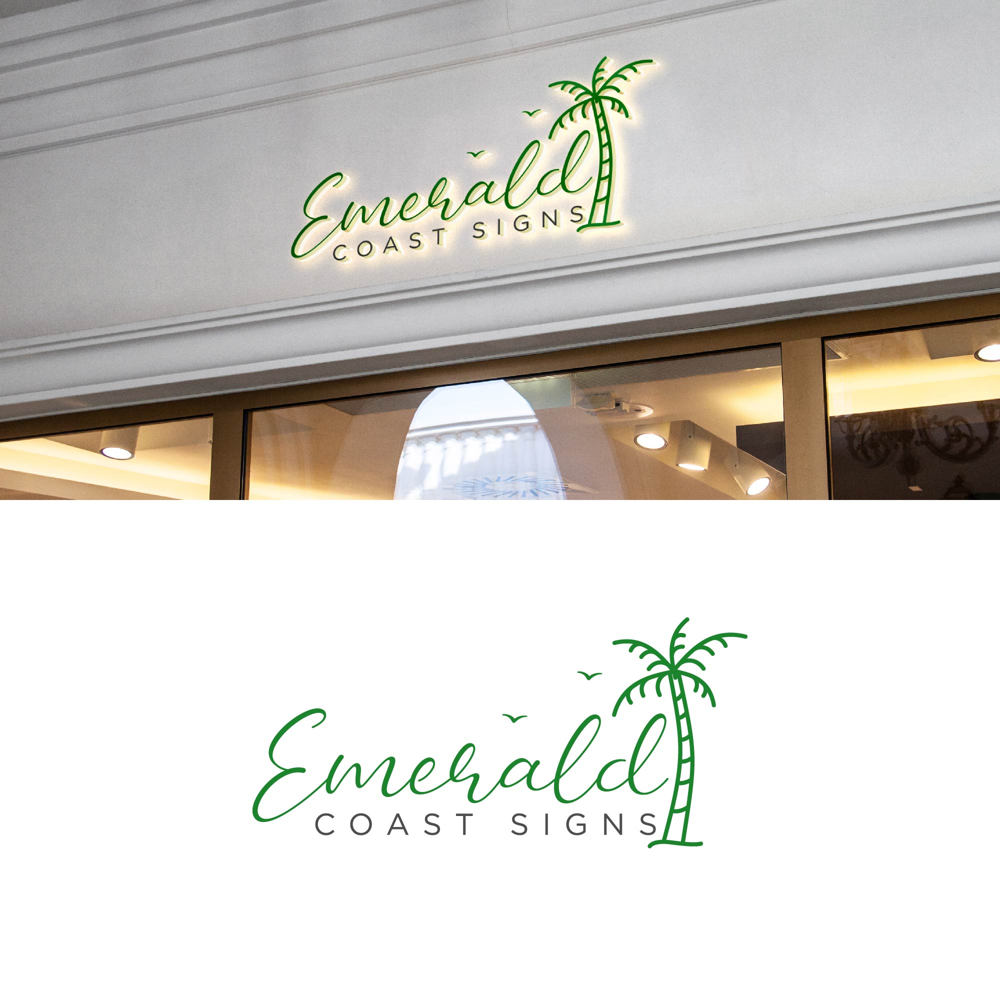Diseño de Logo por kaushal 05 para Emerald Coast Signs & More LLC | Diseño #28265504