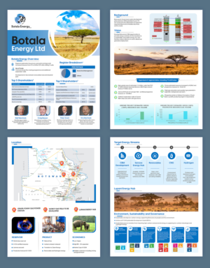 Botswana Energy Company Investor Presentation Brochure | Flyer-Design von ZeneFashions
