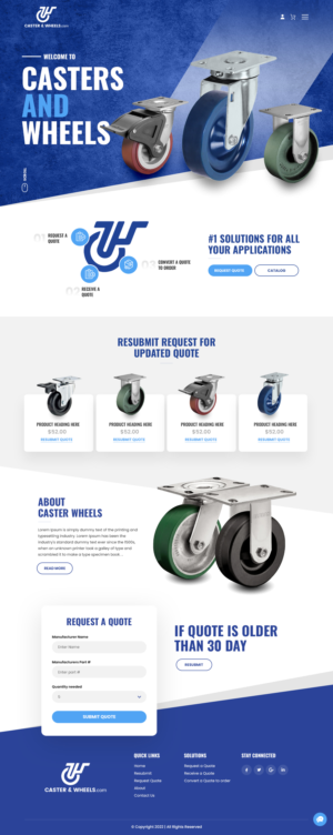 Casters & Wheels .com | Diseño Web por nzdesigners