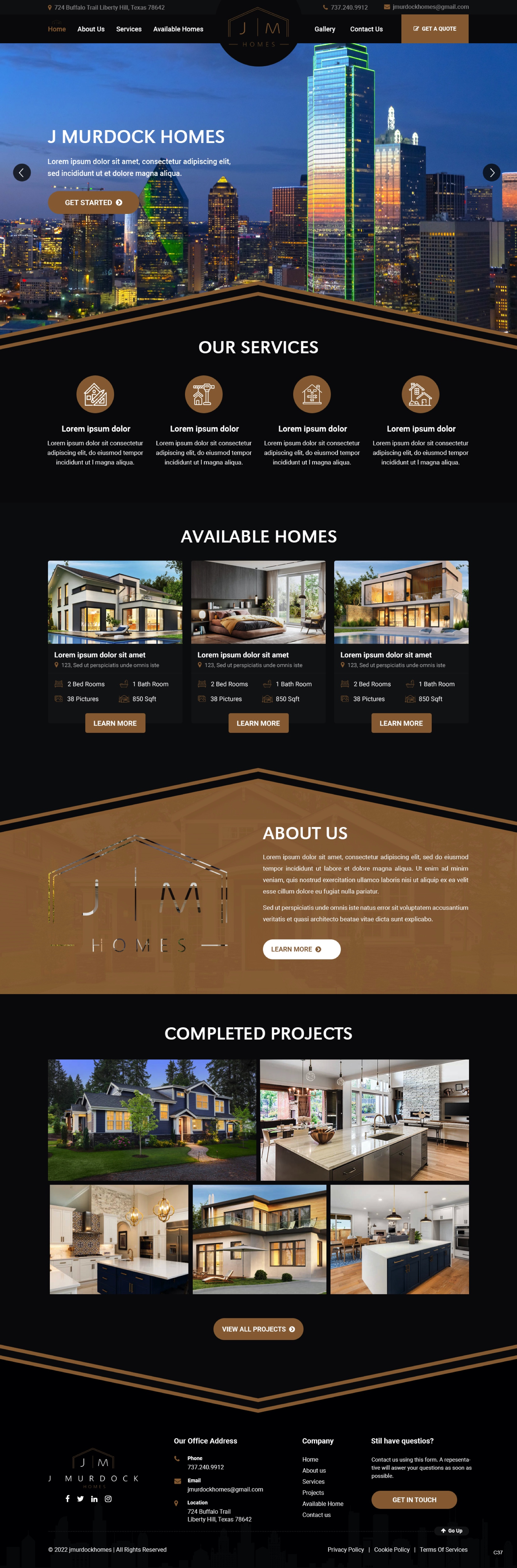 Web Design by pb for J Murdock Homes | Design #28275631