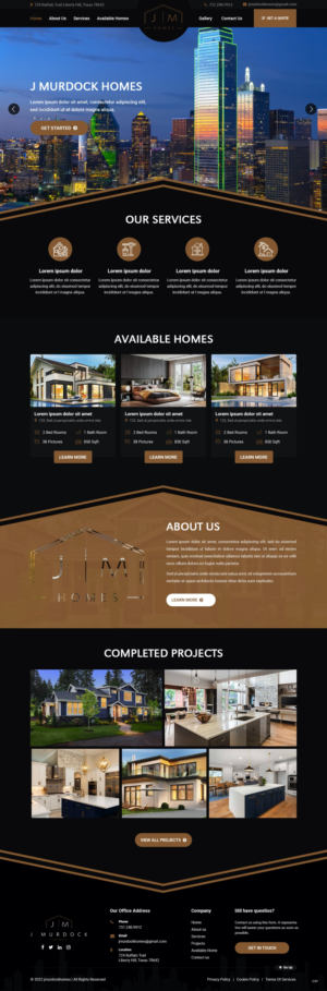 Web Design by pb for J Murdock Homes | Design: #28275631
