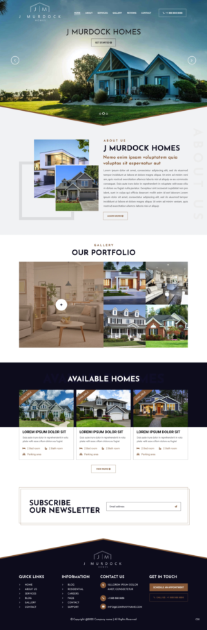 Web Design by pb for J Murdock Homes | Design: #28275632