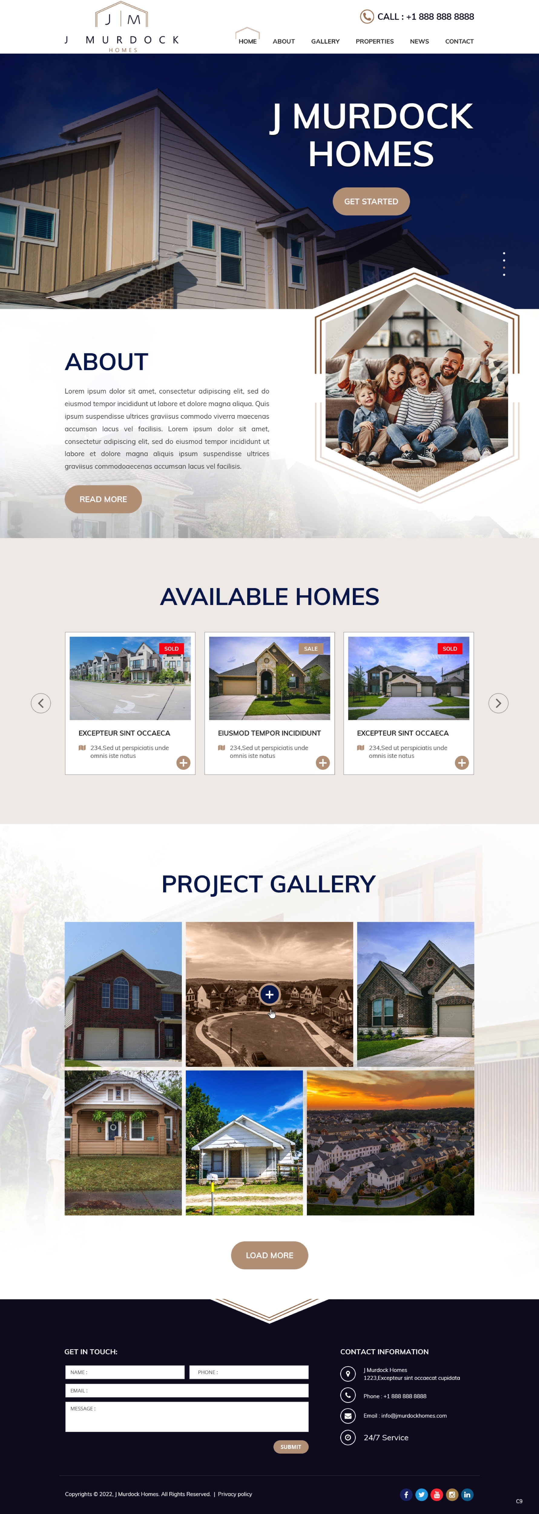Diseño Web por pb para J Murdock Homes | Diseño #28275633
