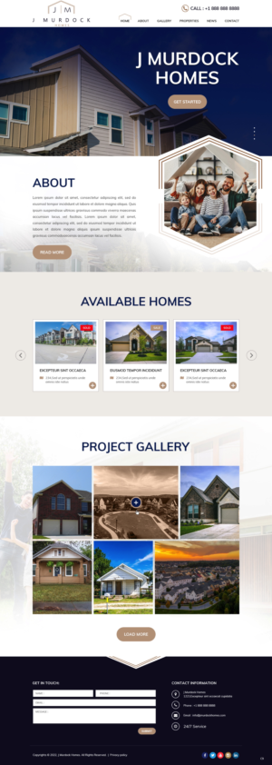 Web Design by pb for J Murdock Homes | Design: #28275633