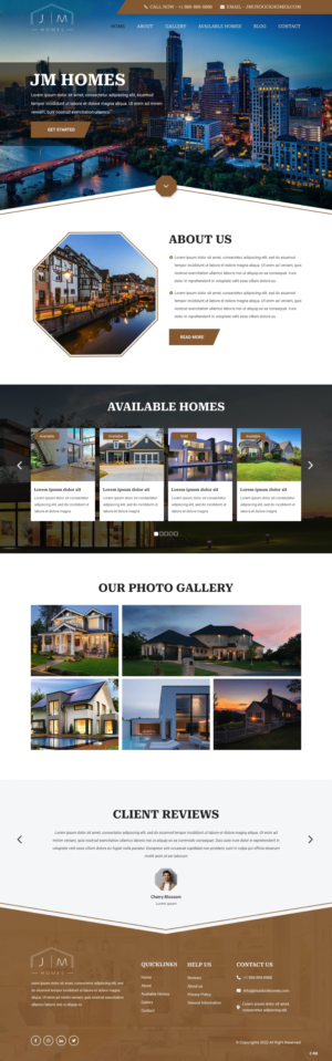 Web Design by pb for J Murdock Homes | Design: #28275634