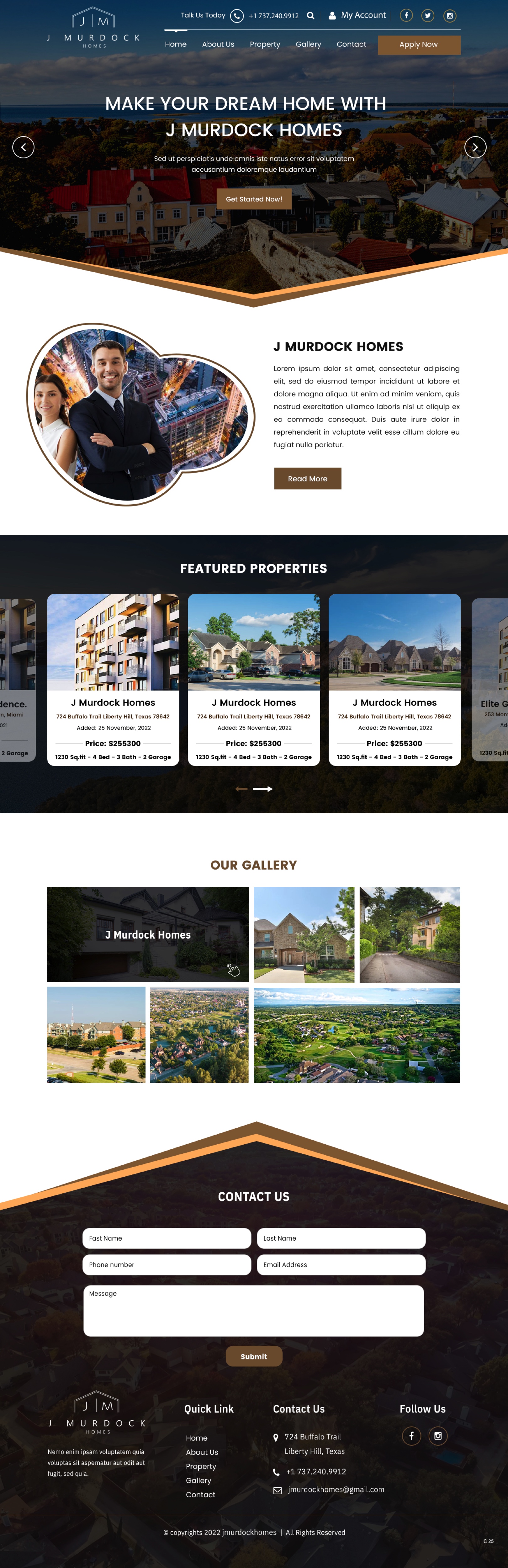 Web Design by pb for J Murdock Homes | Design #28275635