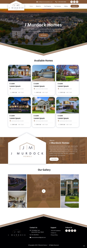 Web Design by pb for J Murdock Homes | Design: #28275639