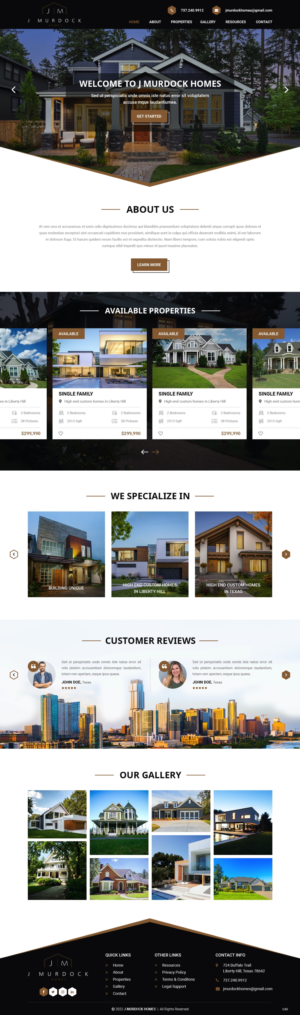 Web Design by pb for J Murdock Homes | Design: #28275640