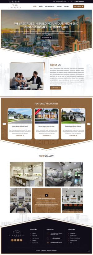Web Design by pb for J Murdock Homes | Design: #28275641