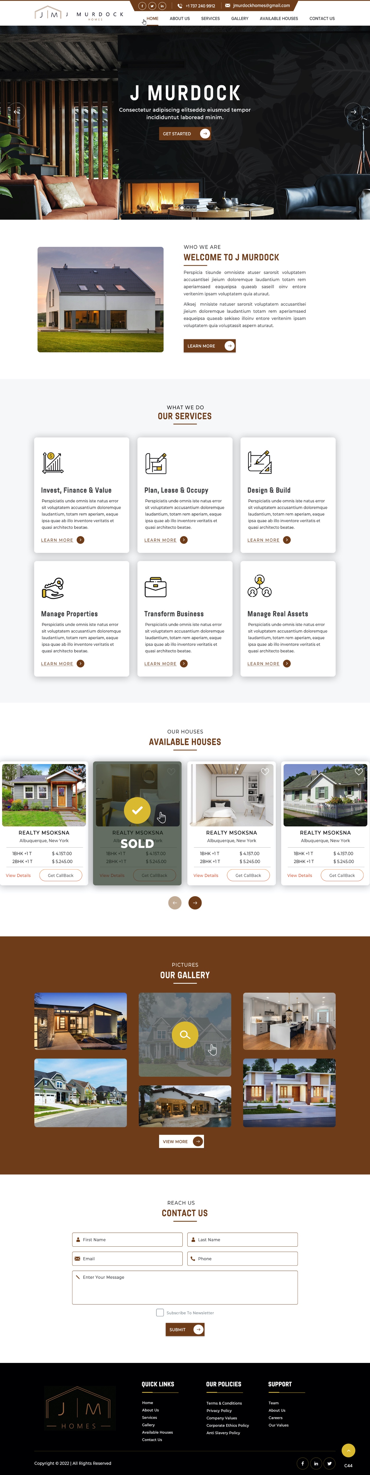 Web Design by pb for J Murdock Homes | Design #28275643