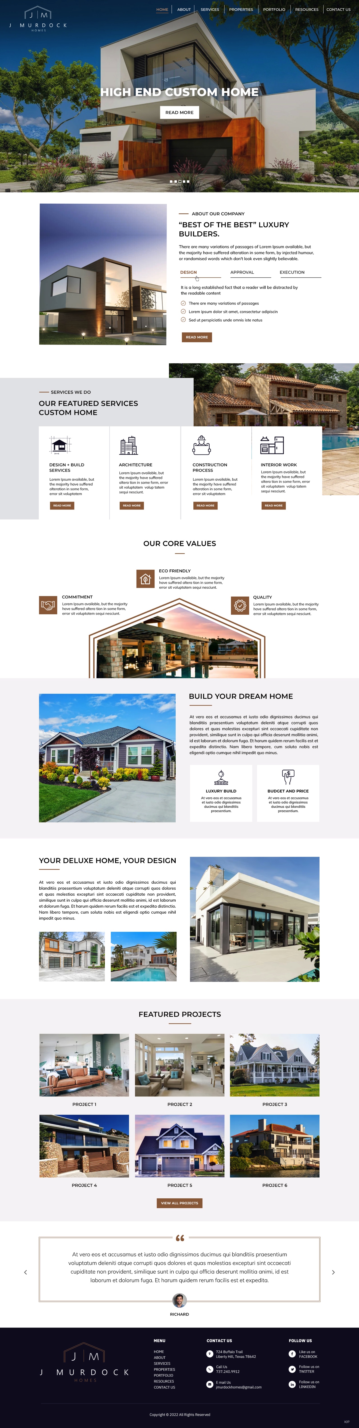 Web Design par pb pour J Murdock Homes | Design #28275650