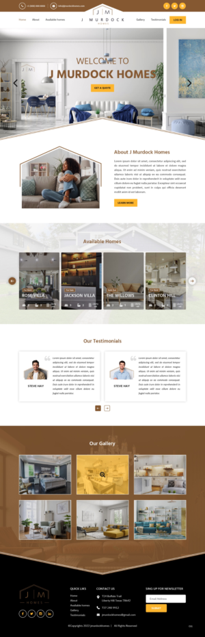Web Design by pb for J Murdock Homes | Design: #28275651