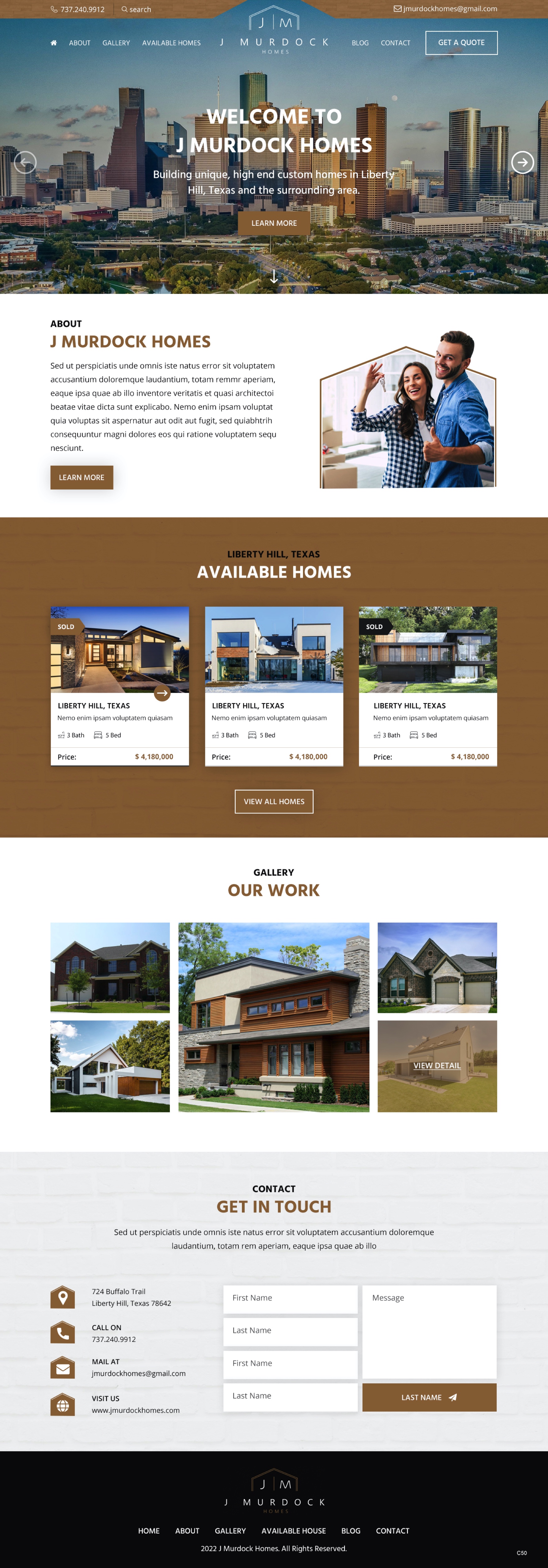 Web Design by pb for J Murdock Homes | Design #28275652