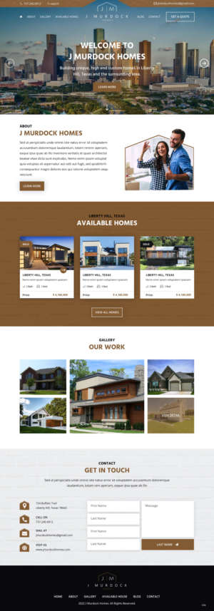 Web Design by pb for J Murdock Homes | Design: #28275652