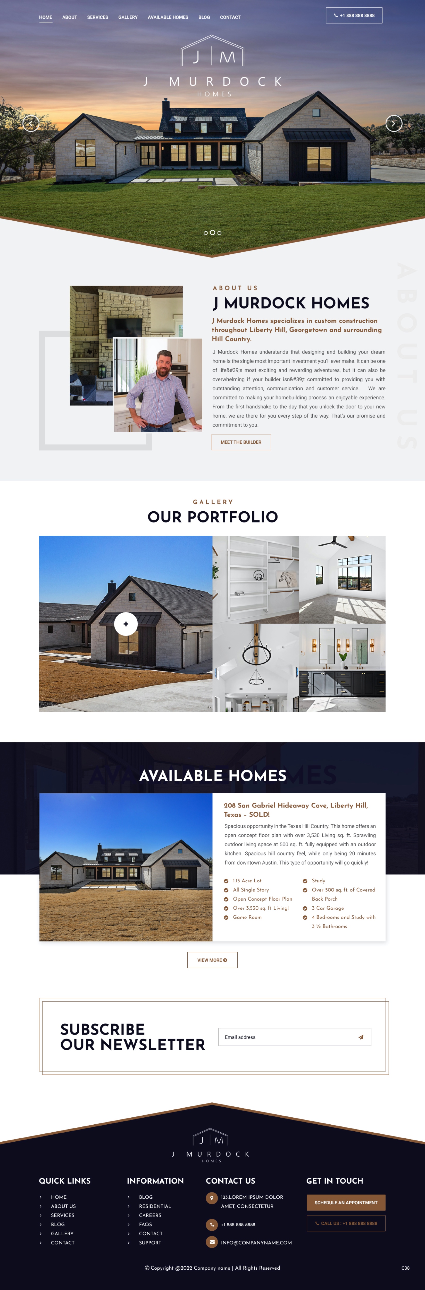 Web Design par pb pour J Murdock Homes | Design #28311053