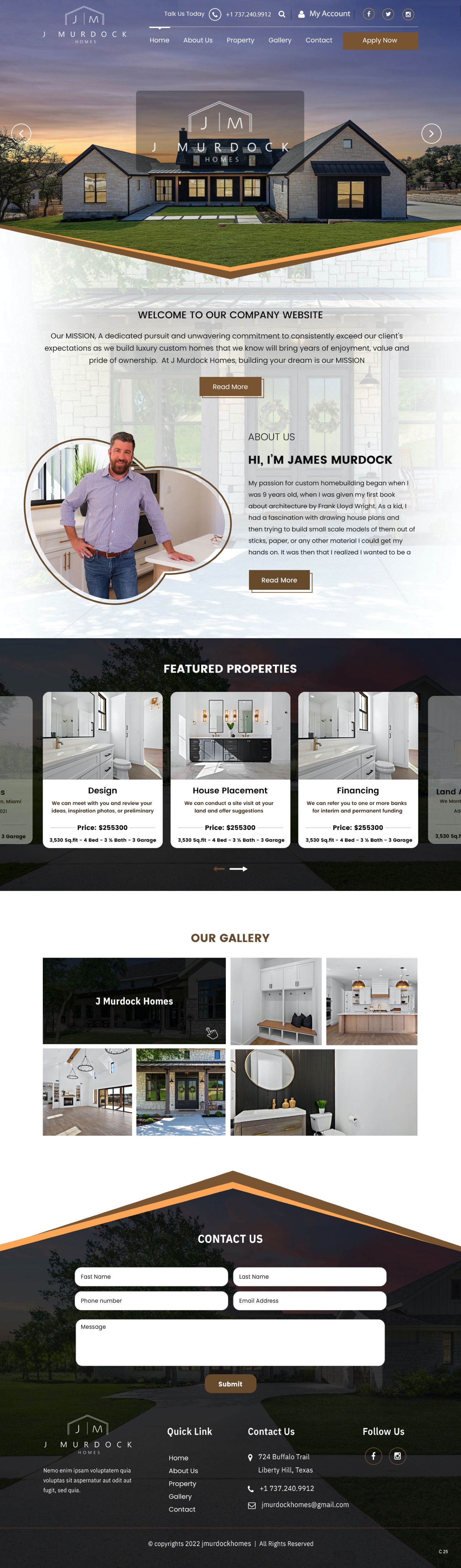 Web Design by pb for J Murdock Homes | Design #28311054