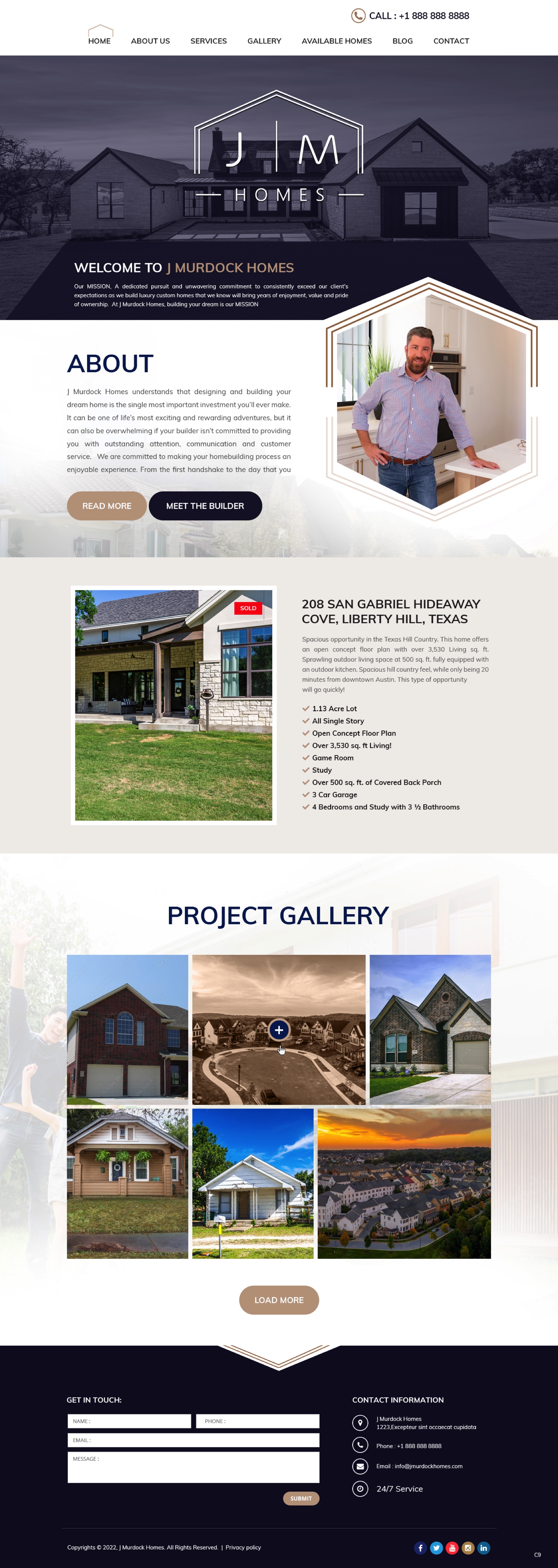 Web Design par pb pour J Murdock Homes | Design #28311055