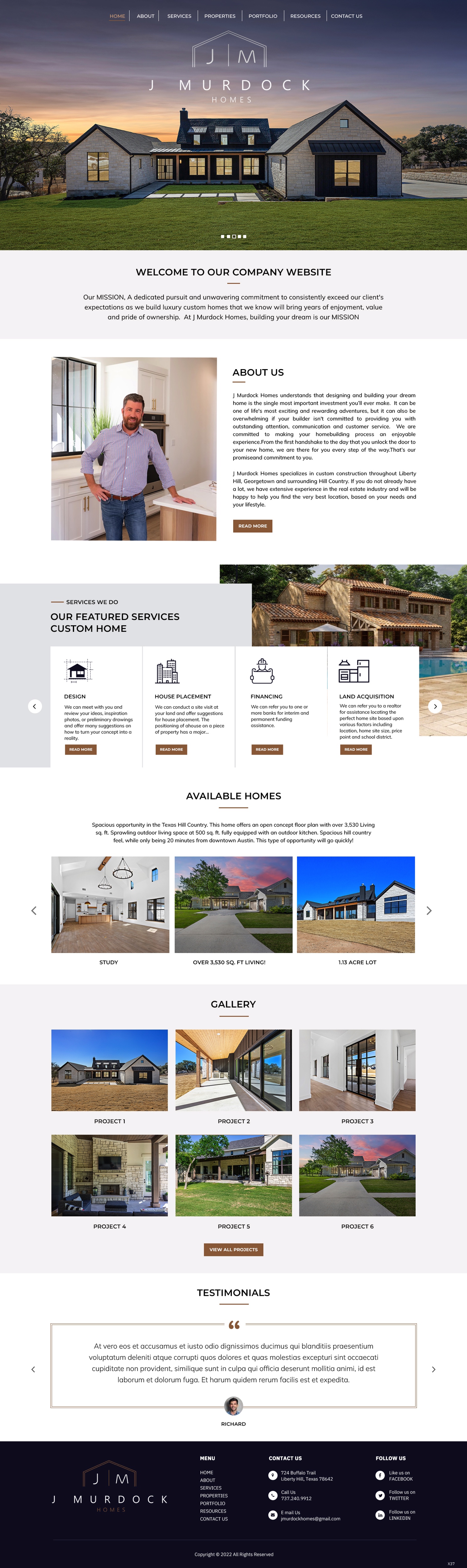Web Design by pb for J Murdock Homes | Design #28311066