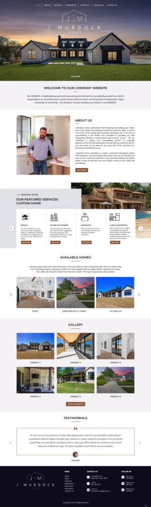 Web Design by pb for J Murdock Homes | Design: #28311066