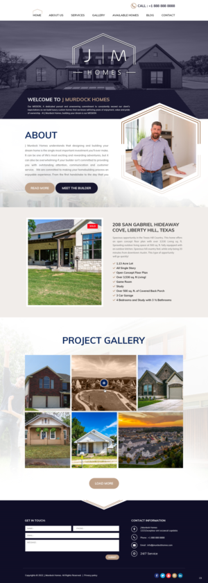 Web Design by pb for J Murdock Homes | Design: #28312400