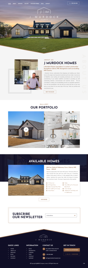 Web Design by pb for J Murdock Homes | Design: #28312401