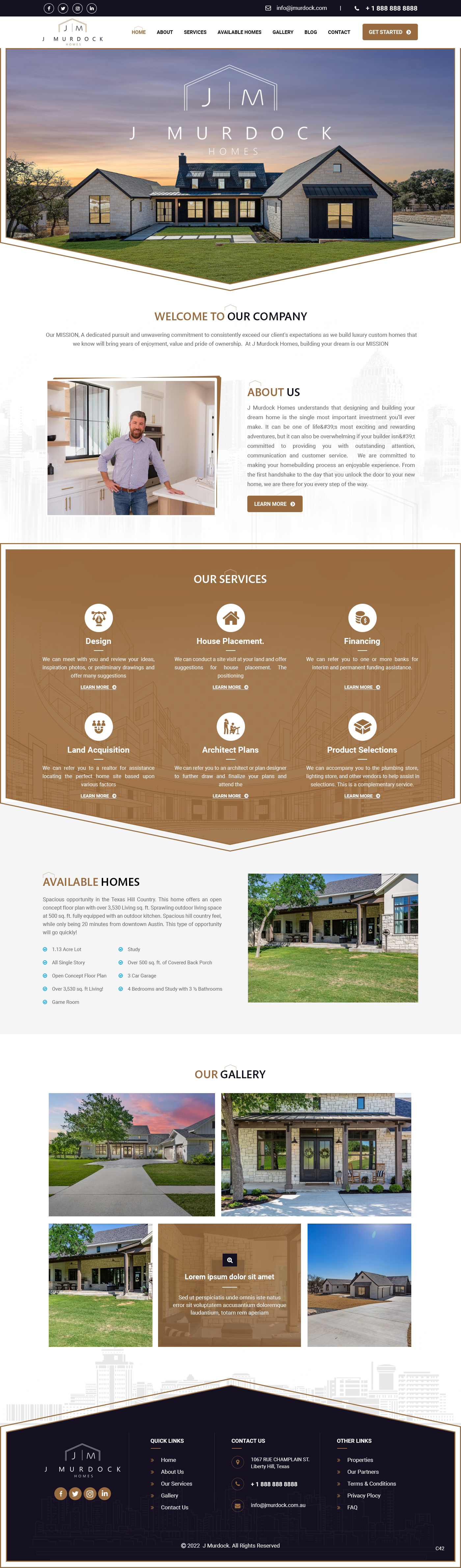 Diseño Web por pb para J Murdock Homes | Diseño #28312402