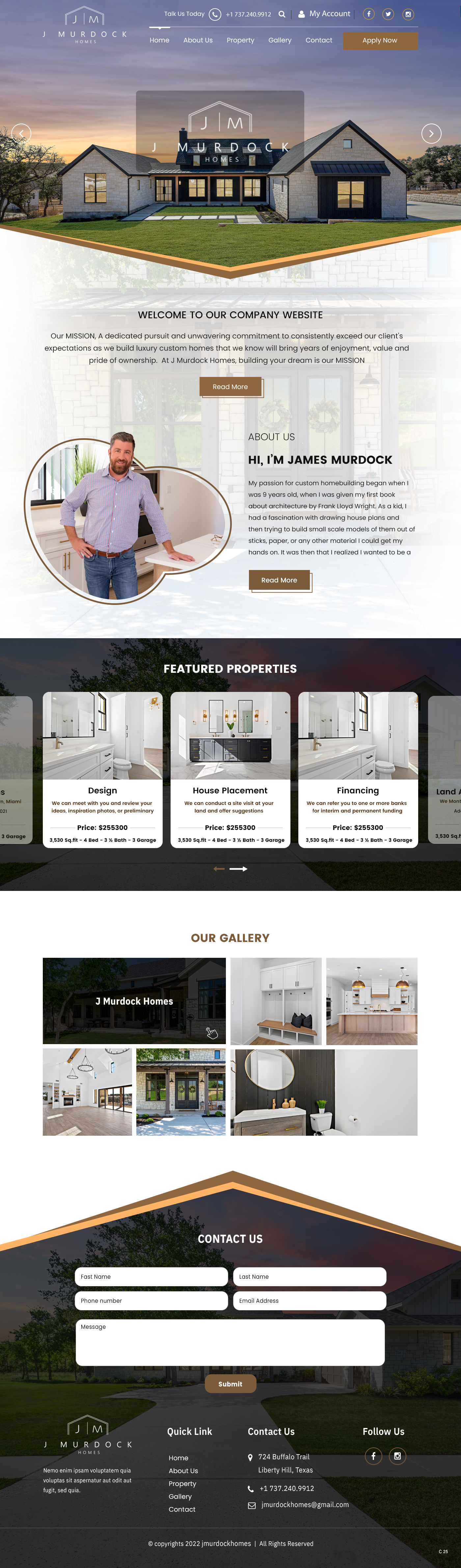 Diseño Web por pb para J Murdock Homes | Diseño #28312403