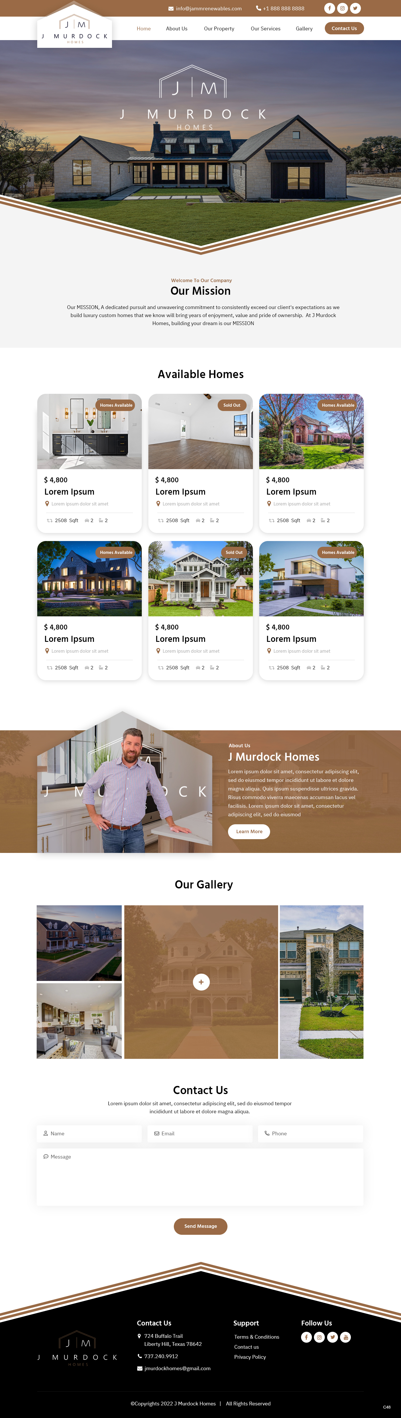 Diseño Web por pb para J Murdock Homes | Diseño #28312413