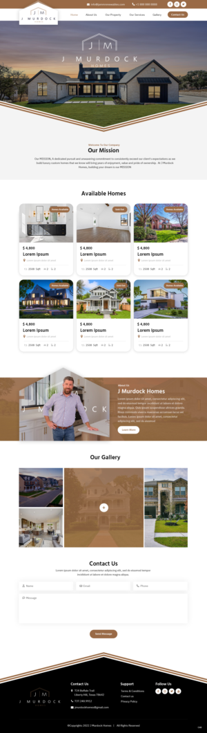 Web Design by pb for J Murdock Homes | Design: #28312413