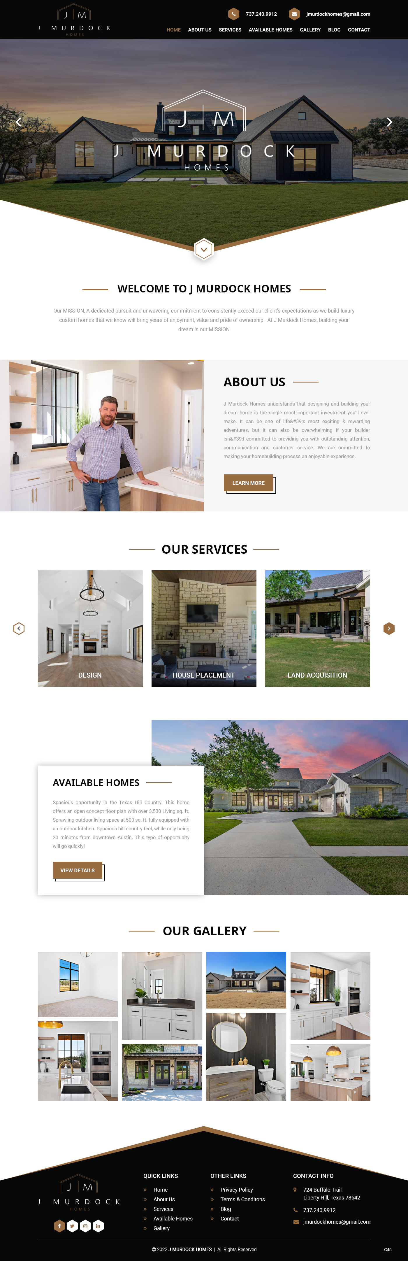 Diseño Web por pb para J Murdock Homes | Diseño #28316001