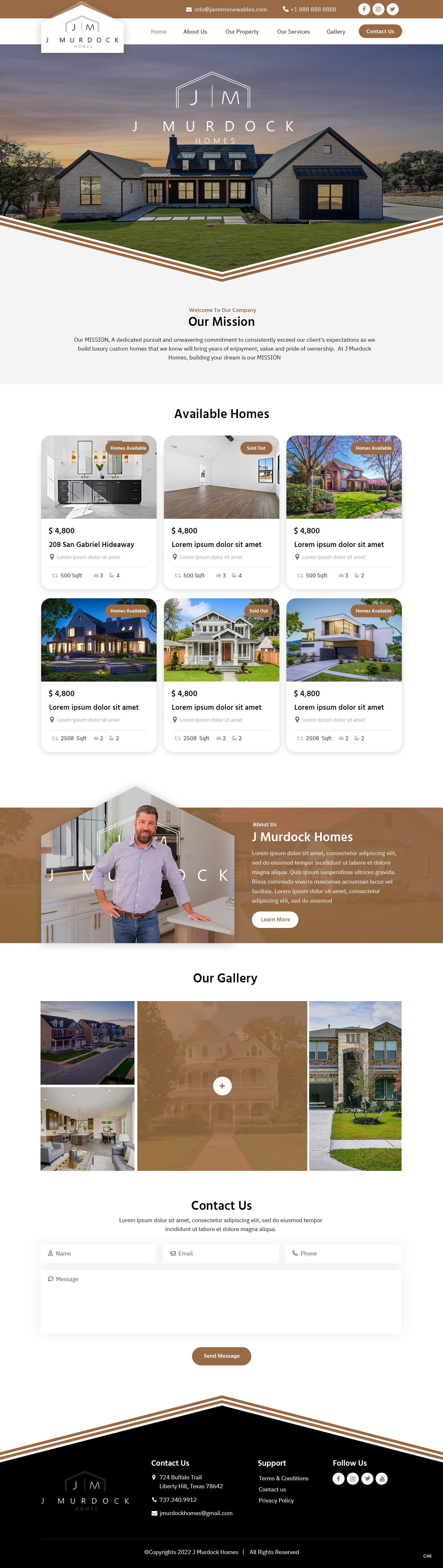 Diseño Web por pb para J Murdock Homes | Diseño #28316002