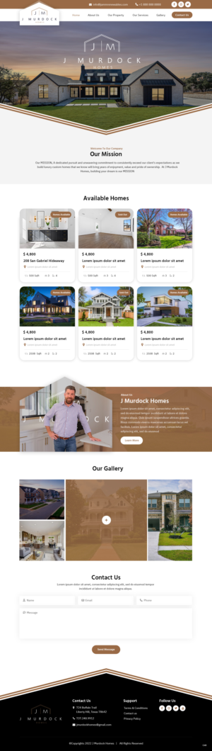 Web Design by pb for J Murdock Homes | Design: #28316002