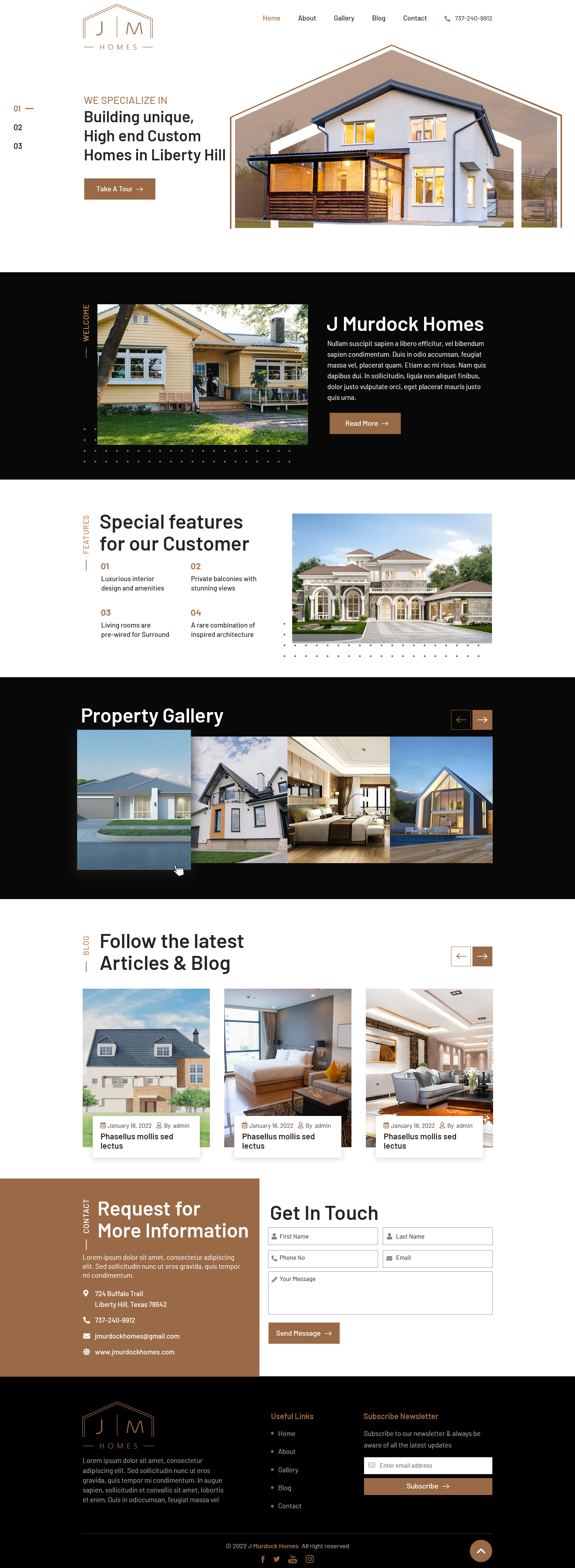Web Design by sai.designer87 for J Murdock Homes | Design #28272817