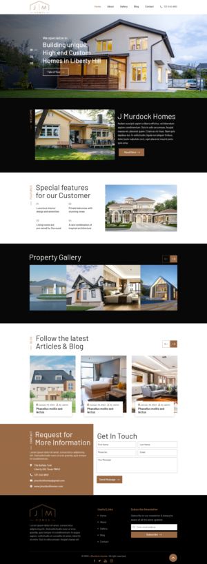 Web Design by sai.designer87 for J Murdock Homes | Design: #28272819
