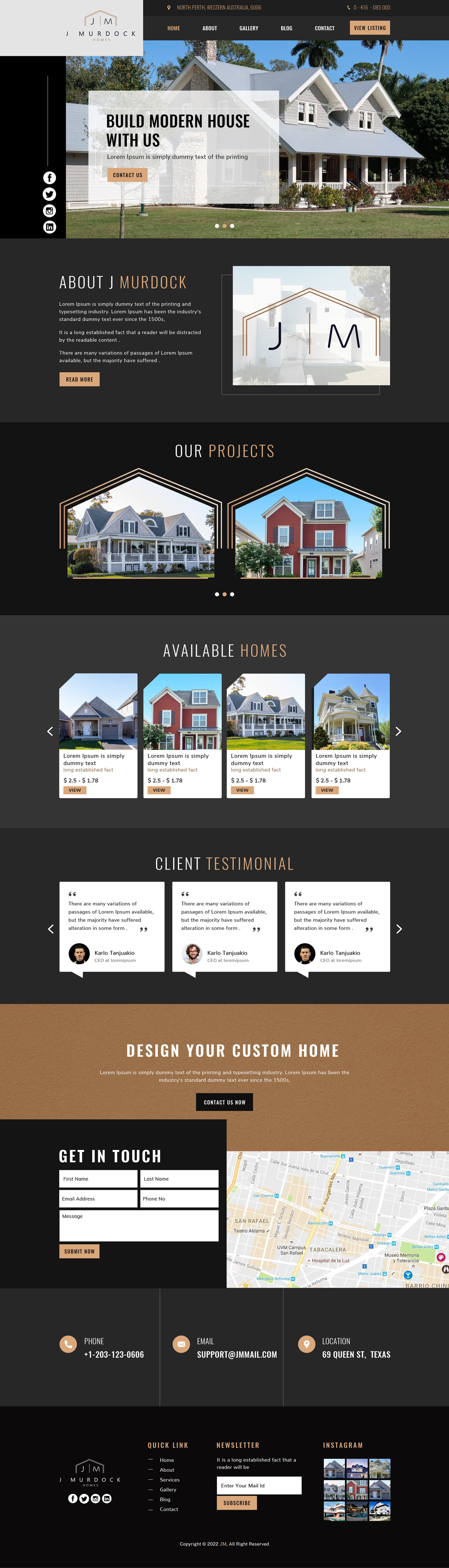 Diseño Web por sai.designer87 para J Murdock Homes | Diseño #28272854