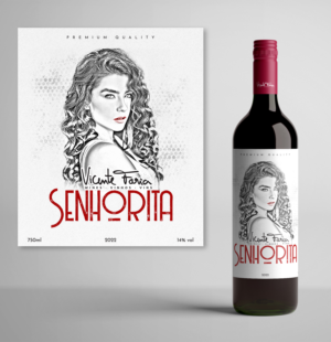 Senhorita Wine Label - Red Wine | Diseño de Etiqueta por Graphic Storm