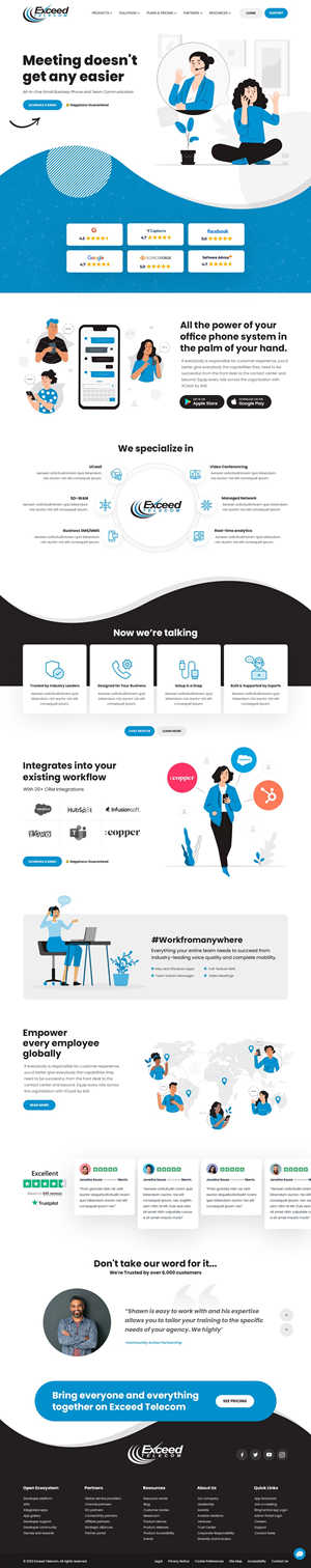 Exceed Telecom Corporate Website & Social Branding | WordPress-Design von nzdesigners